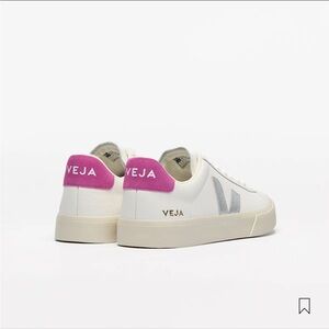 Veja Women's Silver and Pink Sneakers